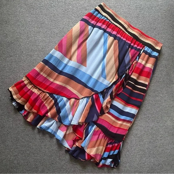 Catherine Malandrino Multicolor Slit Skirt Size Small - Picture 6 of 8